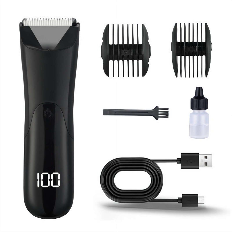 Body Hair Trimmer for Men - 60+mins Professional Electric Trimmer for Pubichair& Groin Bodyhair, Usb Rechargeable BallTrimmer Intimate Shavers Groomer, Hypoallergenic & Waterproof Personal Care Tool - Image 1